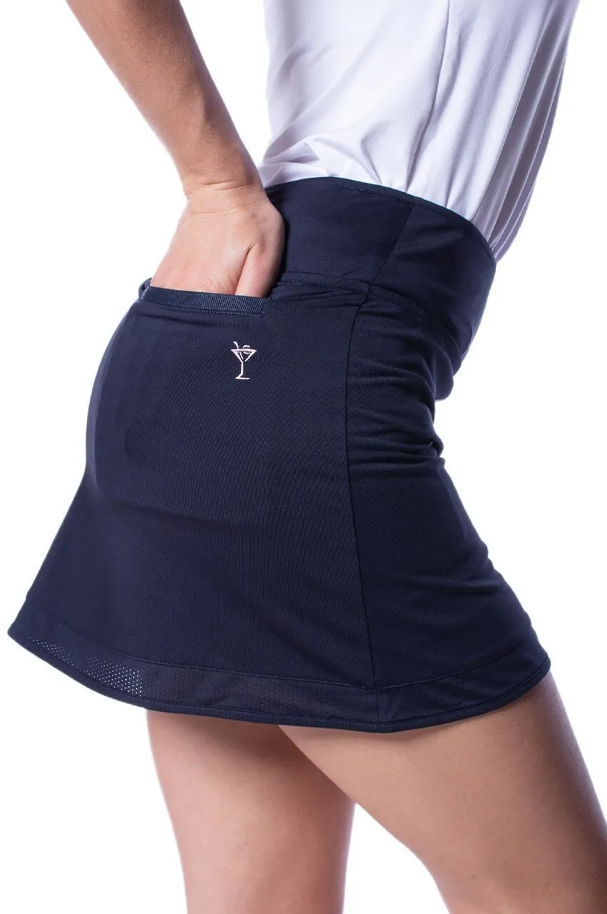 Elegant Flow Refined Presence Navy Adventure Skort