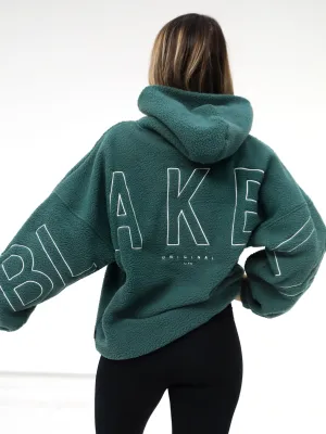 Borg Isabel Oversized Hoodie - Green Date night Potoroo like