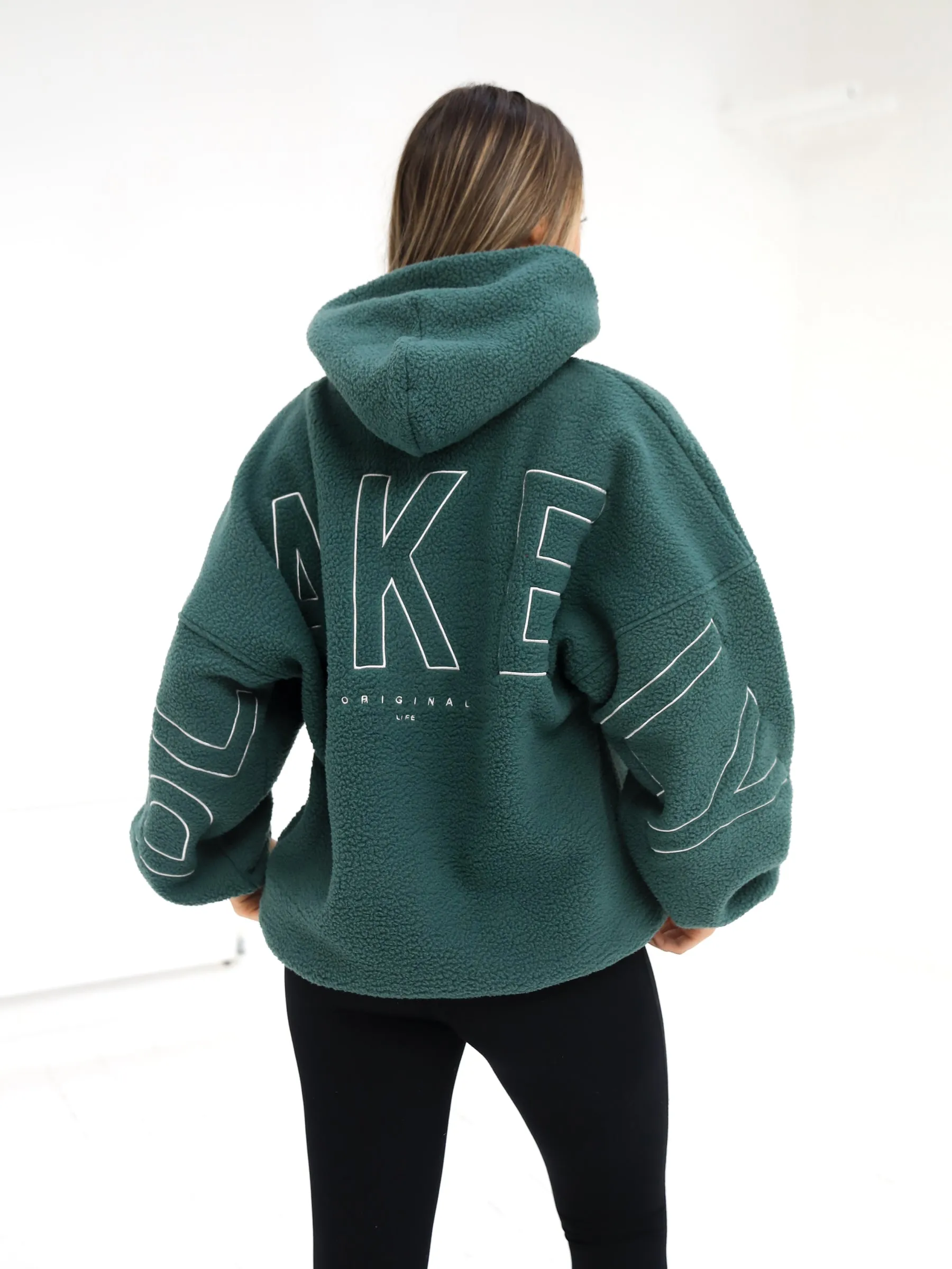 Borg Isabel Oversized Hoodie - Green Steampunk style