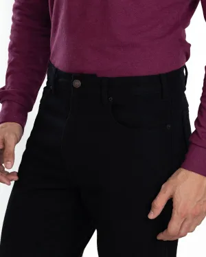 HighRiseWaistband Seasonal Basic Black Wool Jeans