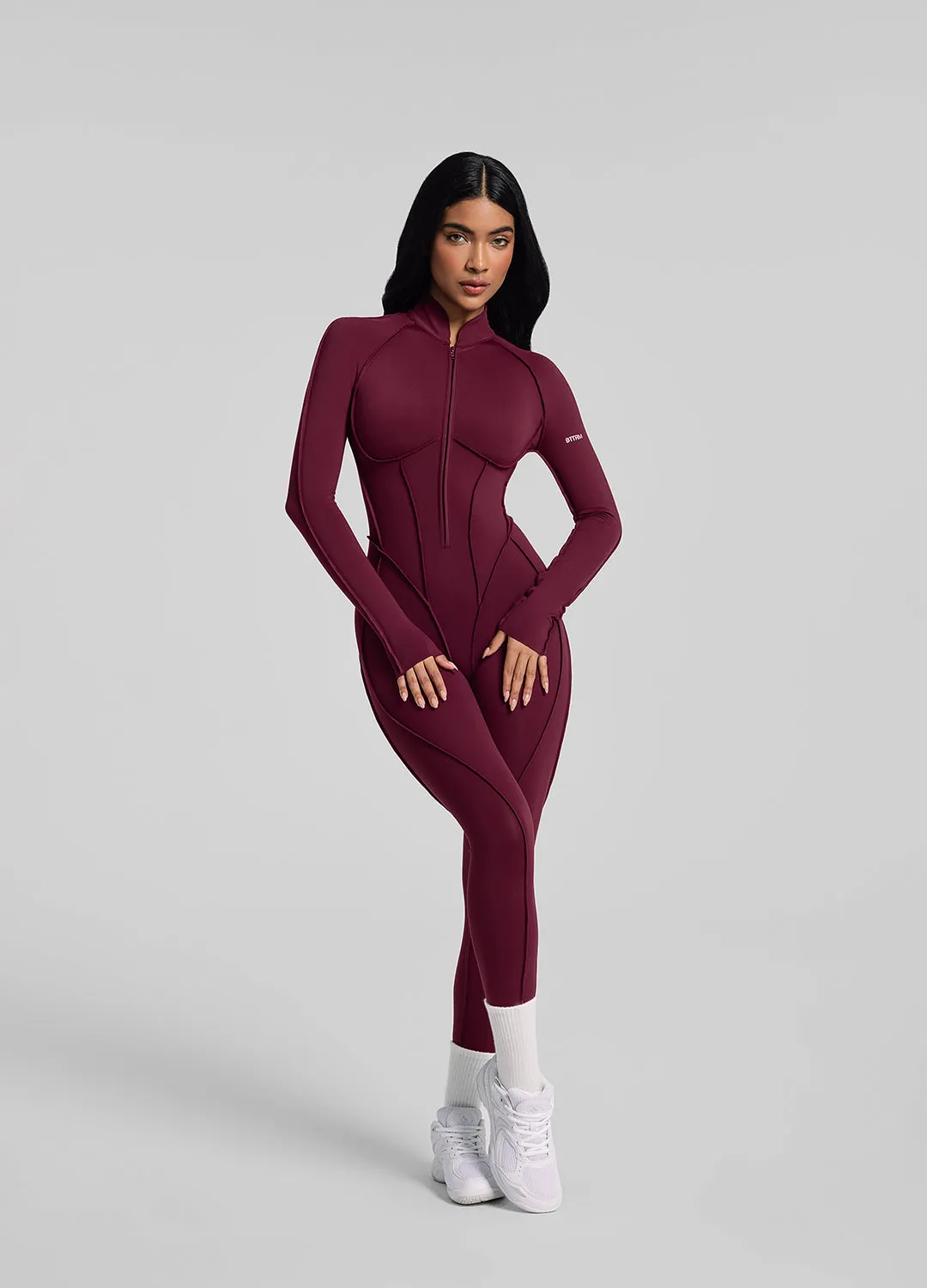 Stretch Bold Closed-Back Catsuit