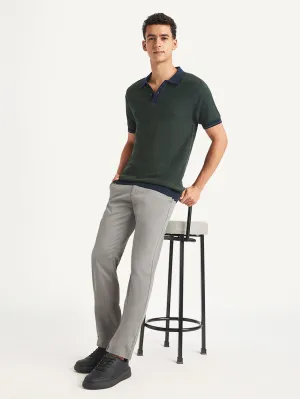 Men's Solid Slim Fit Polo T-Shirt Garment Washed Finish