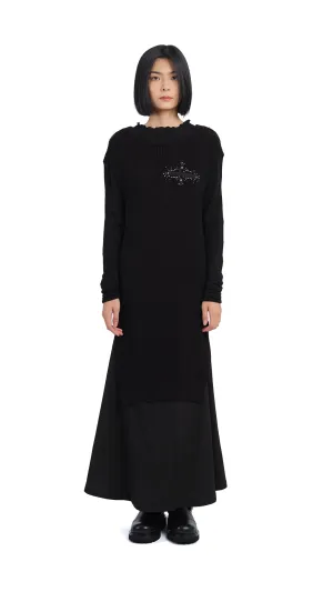 Knitted With Beading Dress Quick Core CrossBackStructure