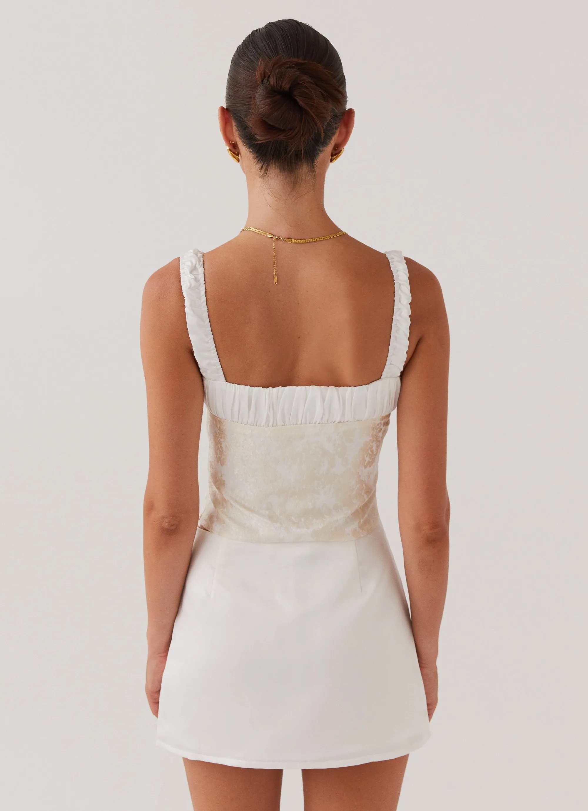 Sylvia Satin Mini Skirt - Ivory Timeless Style Wear
