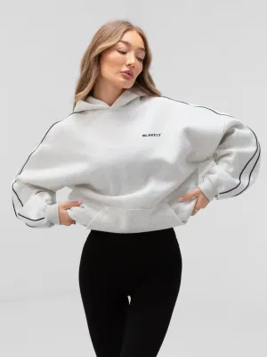 Stretchable Cuffs football attire Apex Pro Oversized Hoodie - Marl White