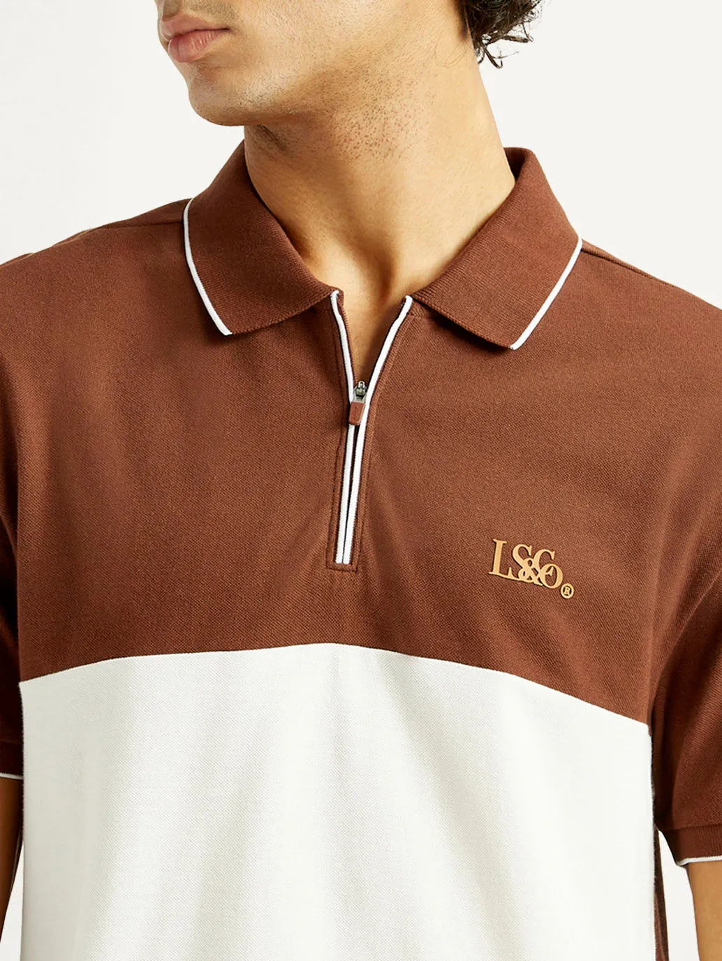 Men's Pure Cotton Slim Fit Polo T-Shirt Effortless Look