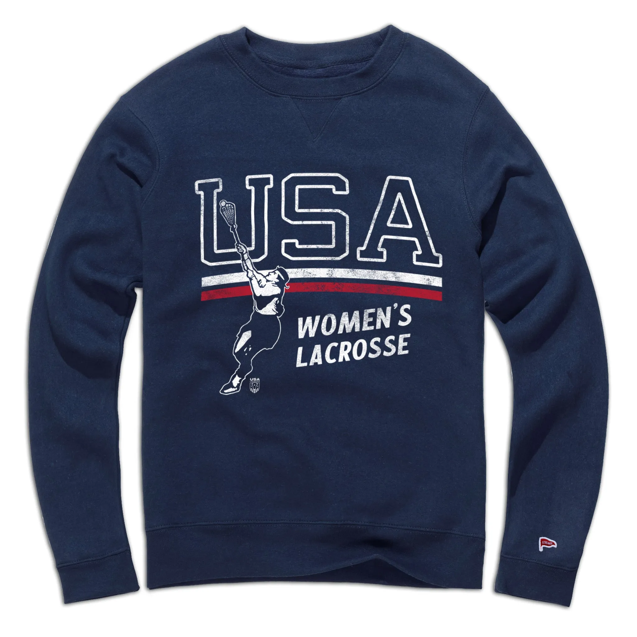 USA Women's Lacrosse Crewneck Sweatshirt Organic Fibers