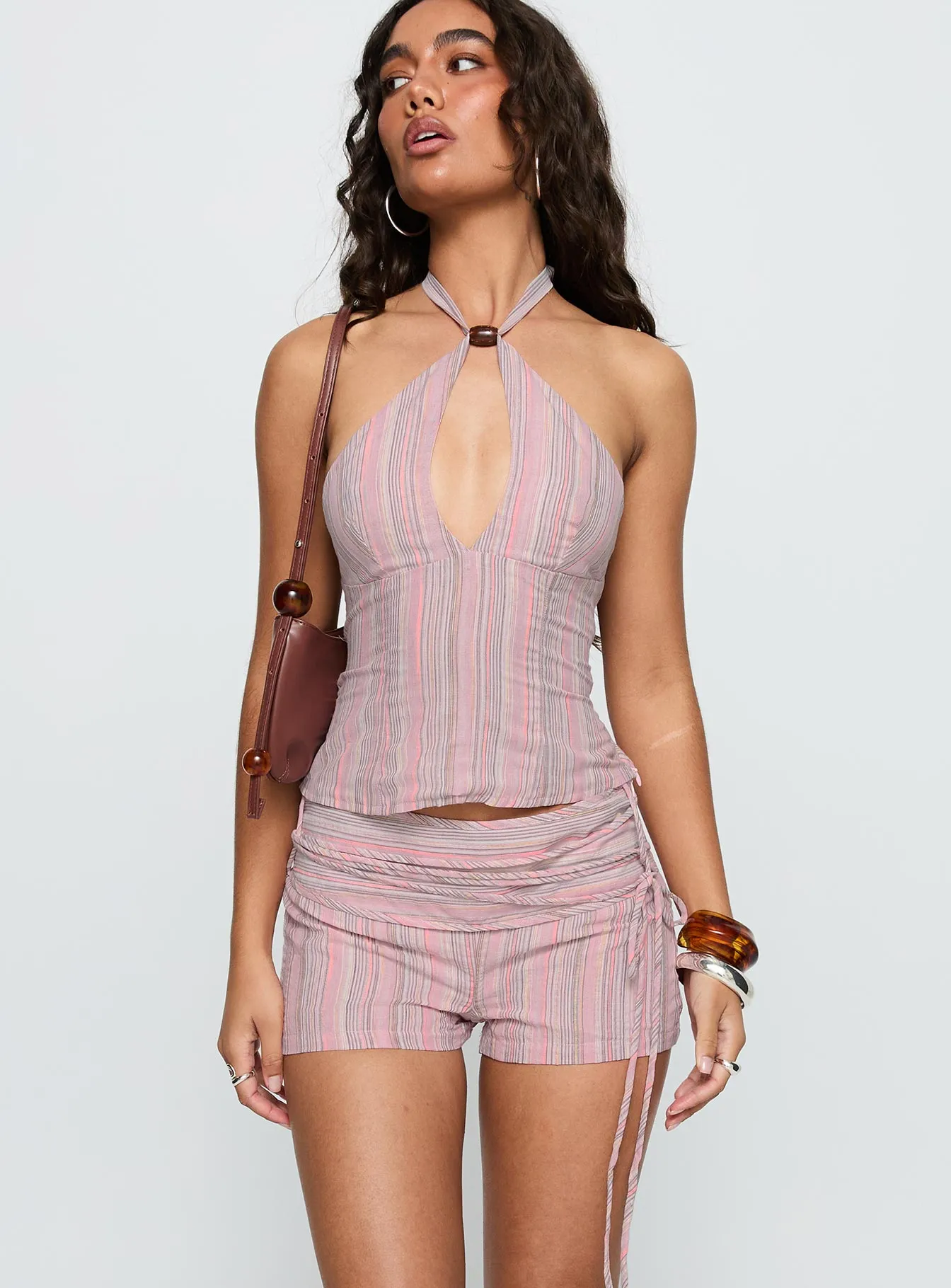 Reinforced Knees New Yorker Electric Night Shorts Pink Stripe