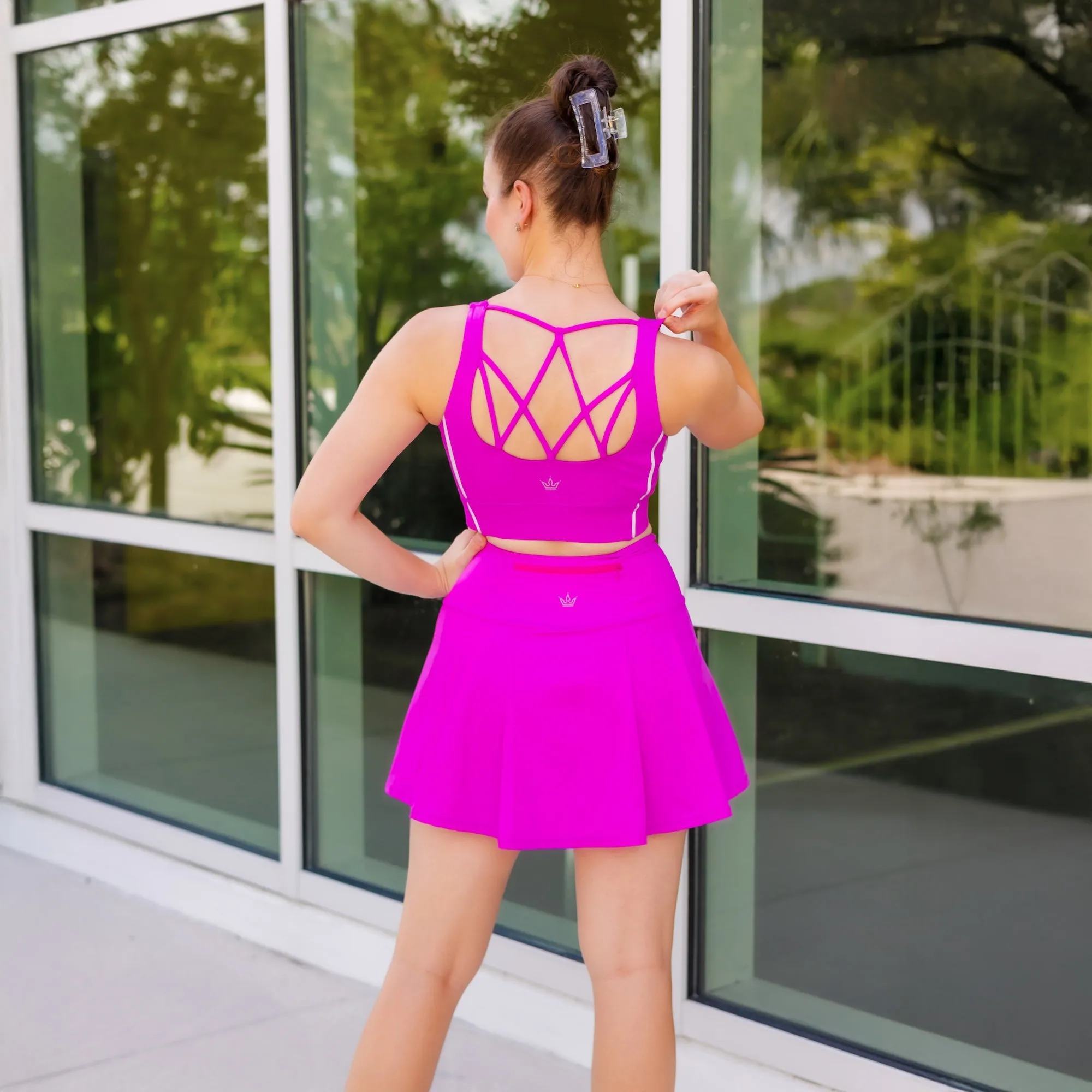 Weekend Look Electric Berry Athletic Skort