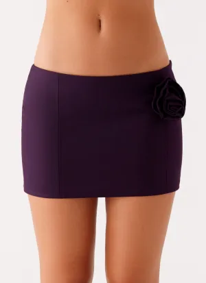 Campbell Mini Skirt - Plum Elegant Layering