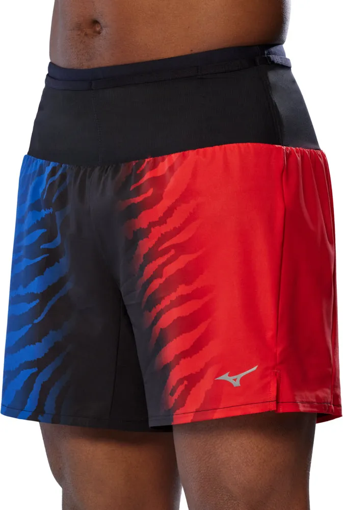 Mizuno Multi Pocket Mens Running Shorts - Blue Sporty Vibes Dual Zone Ventilation