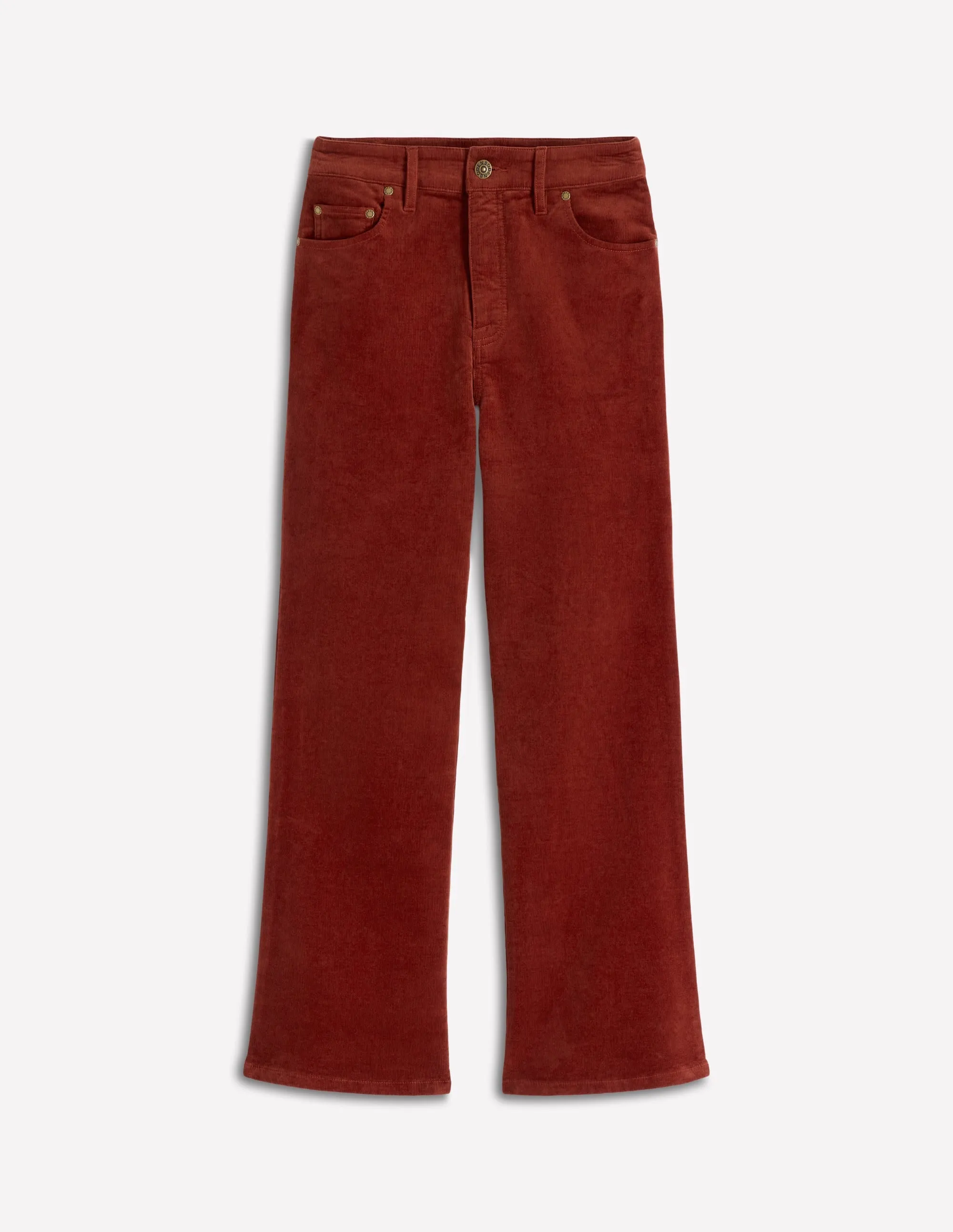 Chill Style 5-Pocket Cord Kick Jeans-Fired Brick