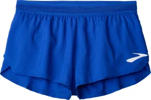 Street Fashion Brooks Elite 3 Inch Split Mens Running Shorts - Blue