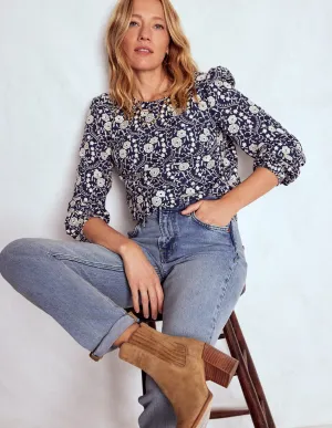 Sharp Vibe Bold Earthy Girlfriend Jeans-Light Vintage