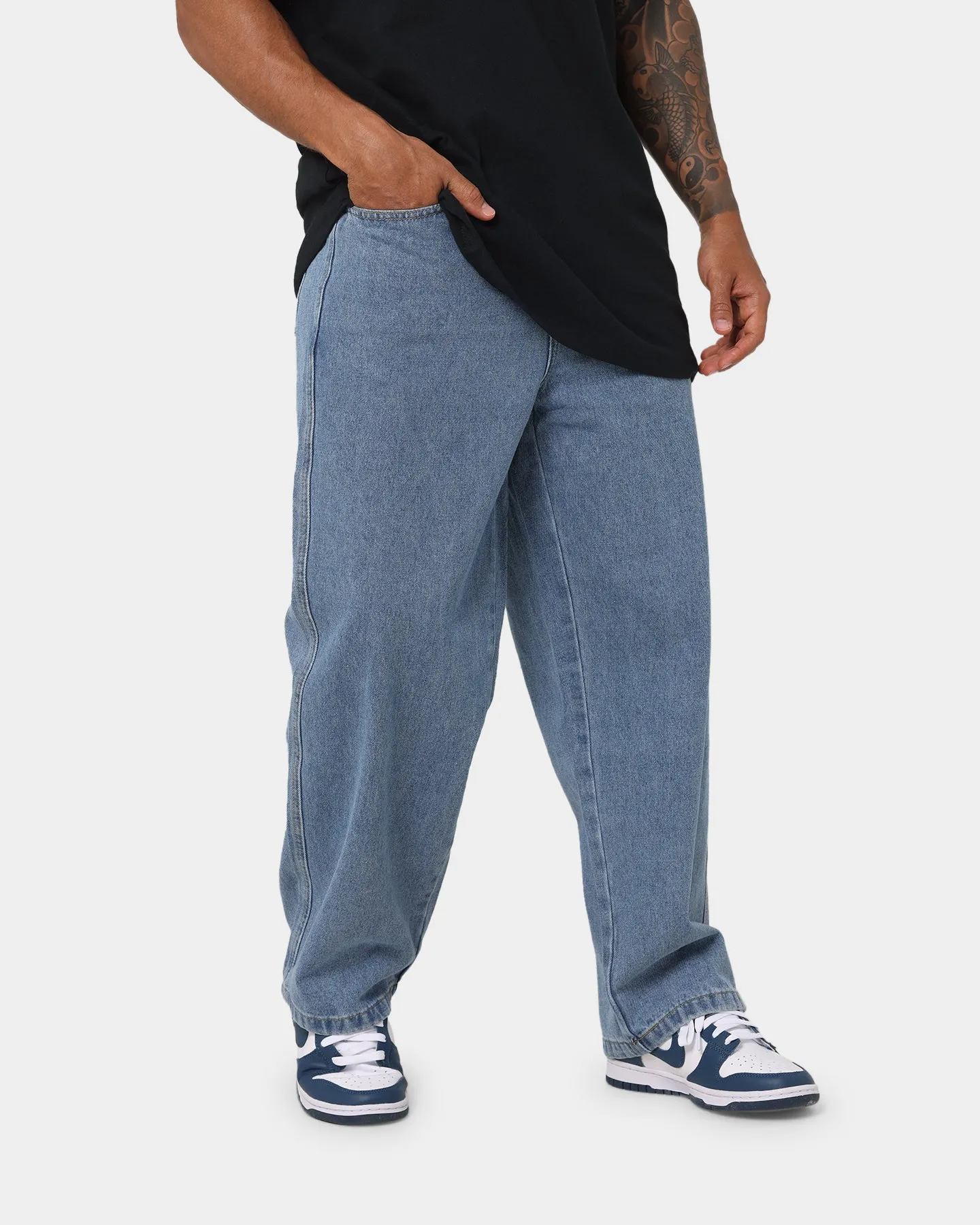 X-Large Bull Denim 91 Pants Mid Blue Bootcut style