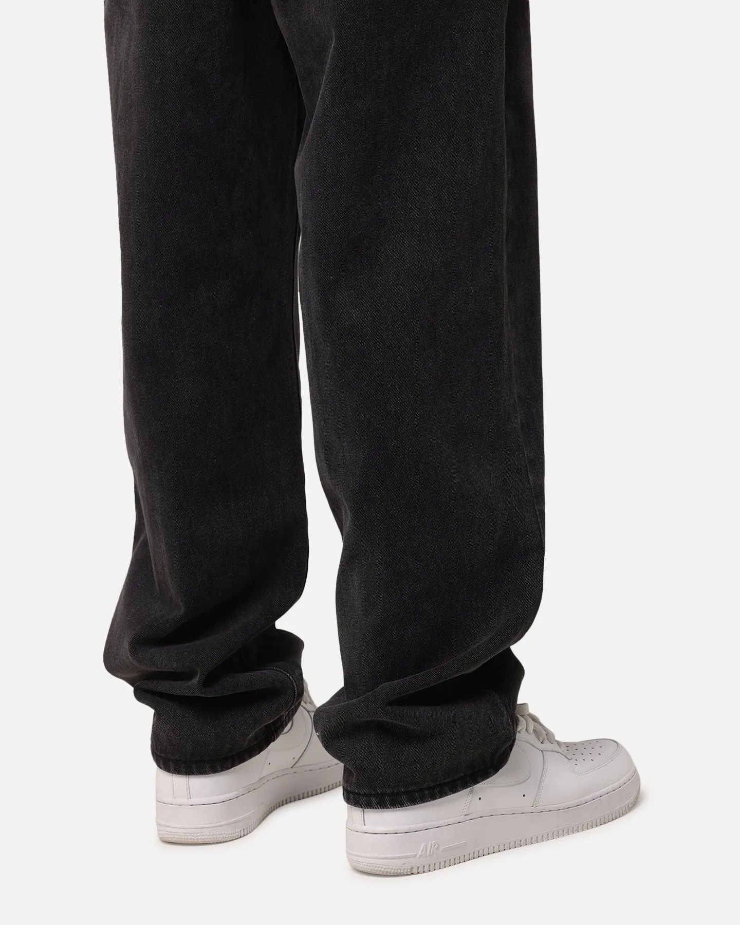 Low Maintenance Denim XXIII Tie Lace Baggy Jeans Black Stonewash