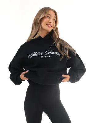 Off Duty Oversized Hoodie - Black City Wear Style Possum like