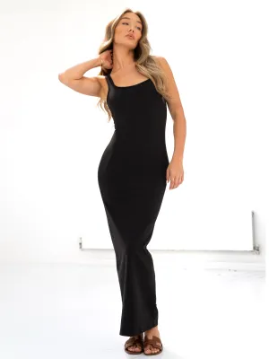 Sheer Glow StretchFree Lucia Maxi Dress - Black