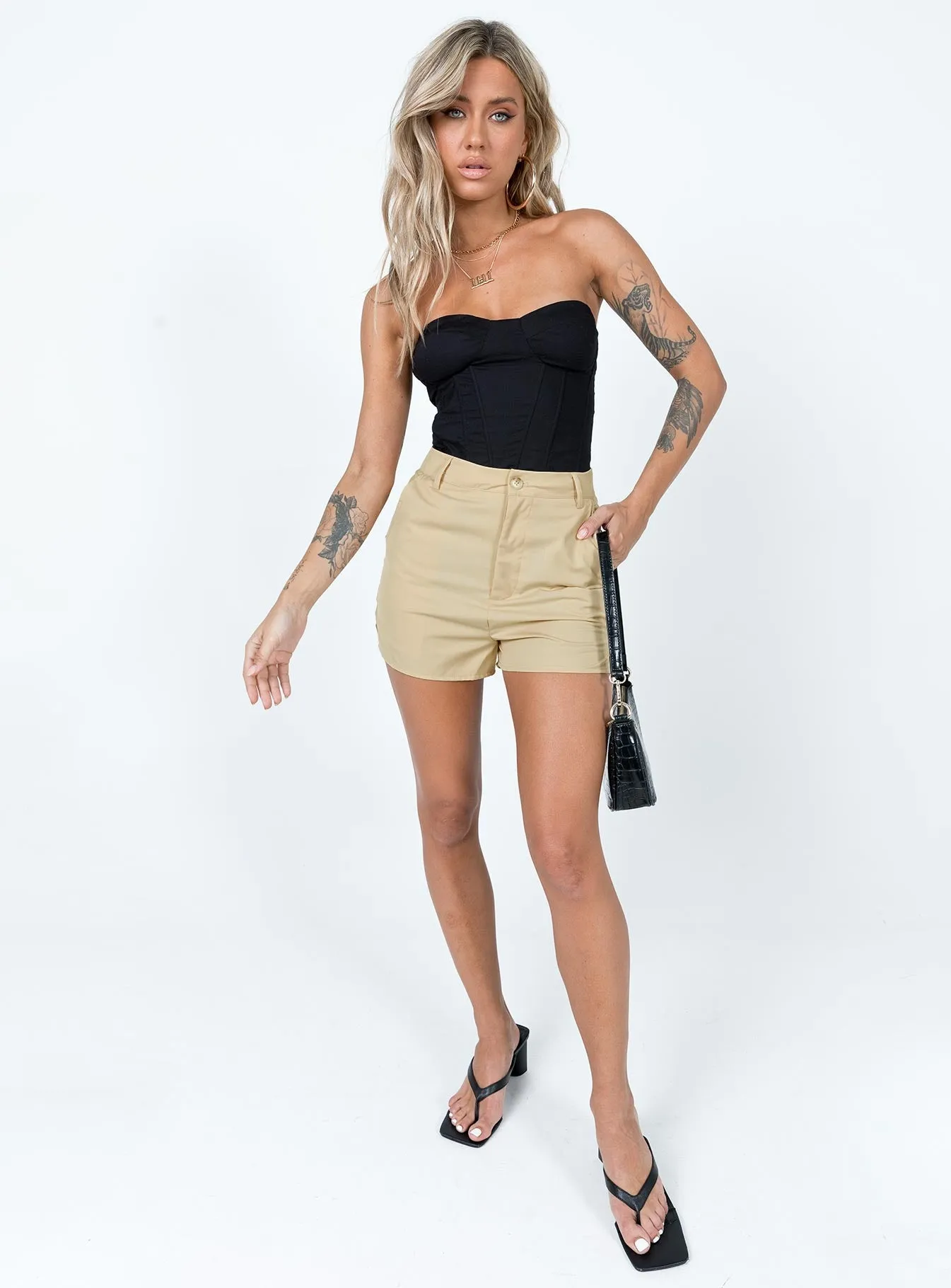 Focus Fit Sibel Shorts Beige
