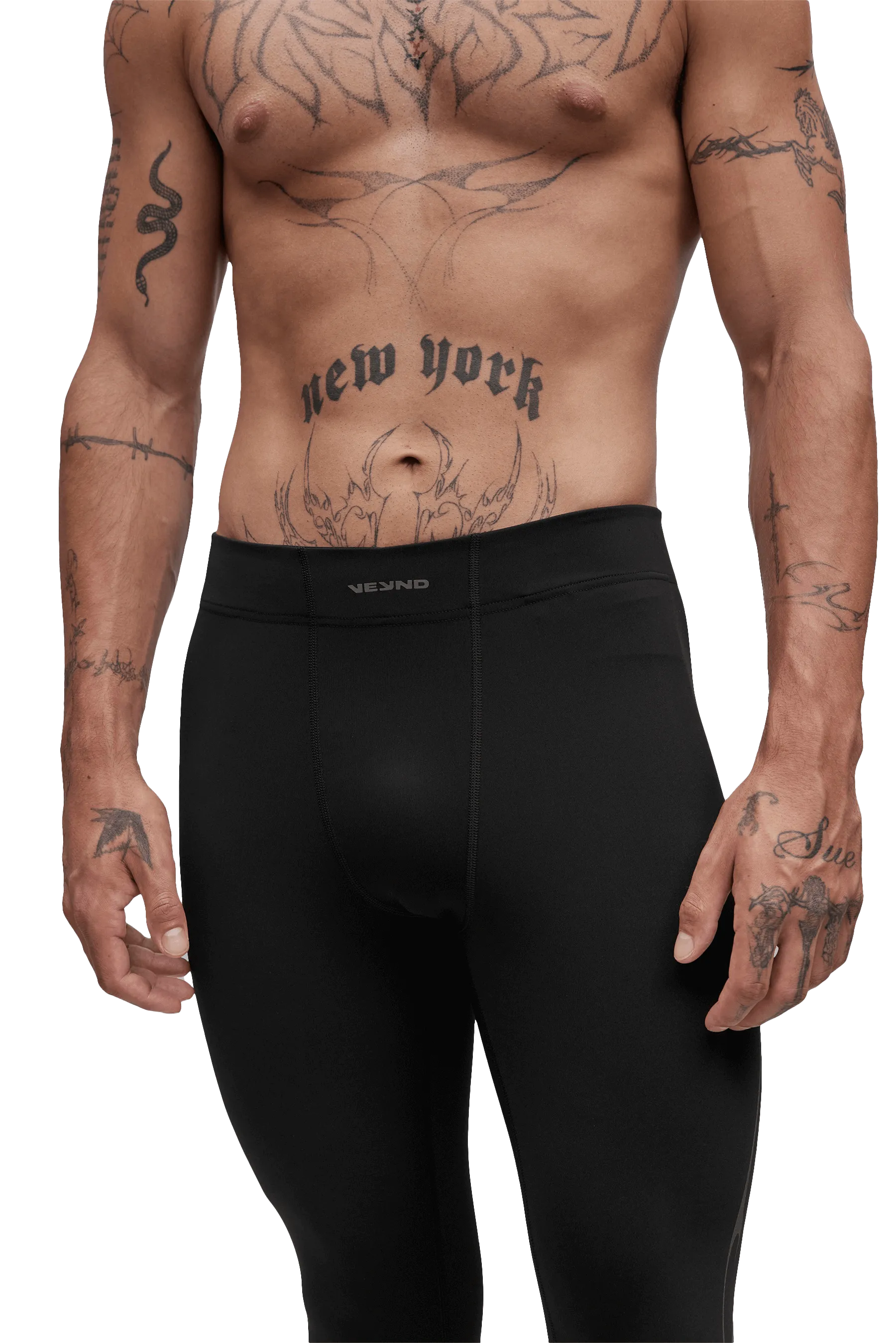 TIGHTS GRAY VEINS GRAPHIC - Black Tech Mood
