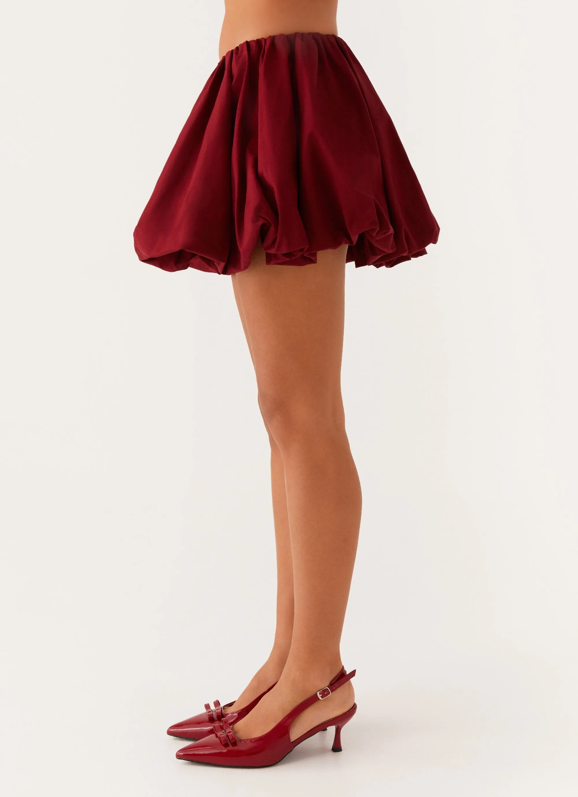 Vesper Bubble Mini Skirt - Mulberry Daywear Comfort