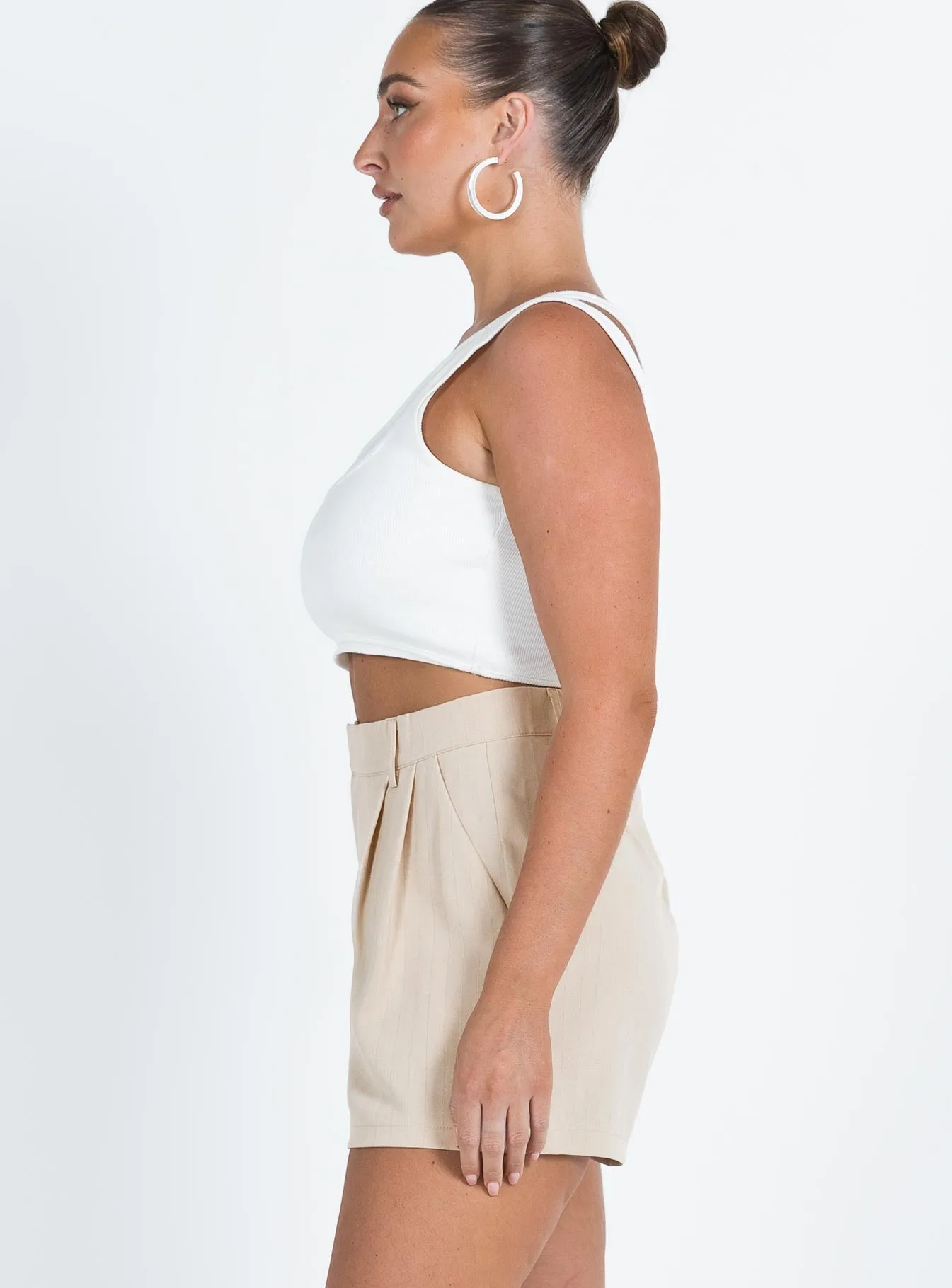 Brave Mode Seize The Day Shorts Beige