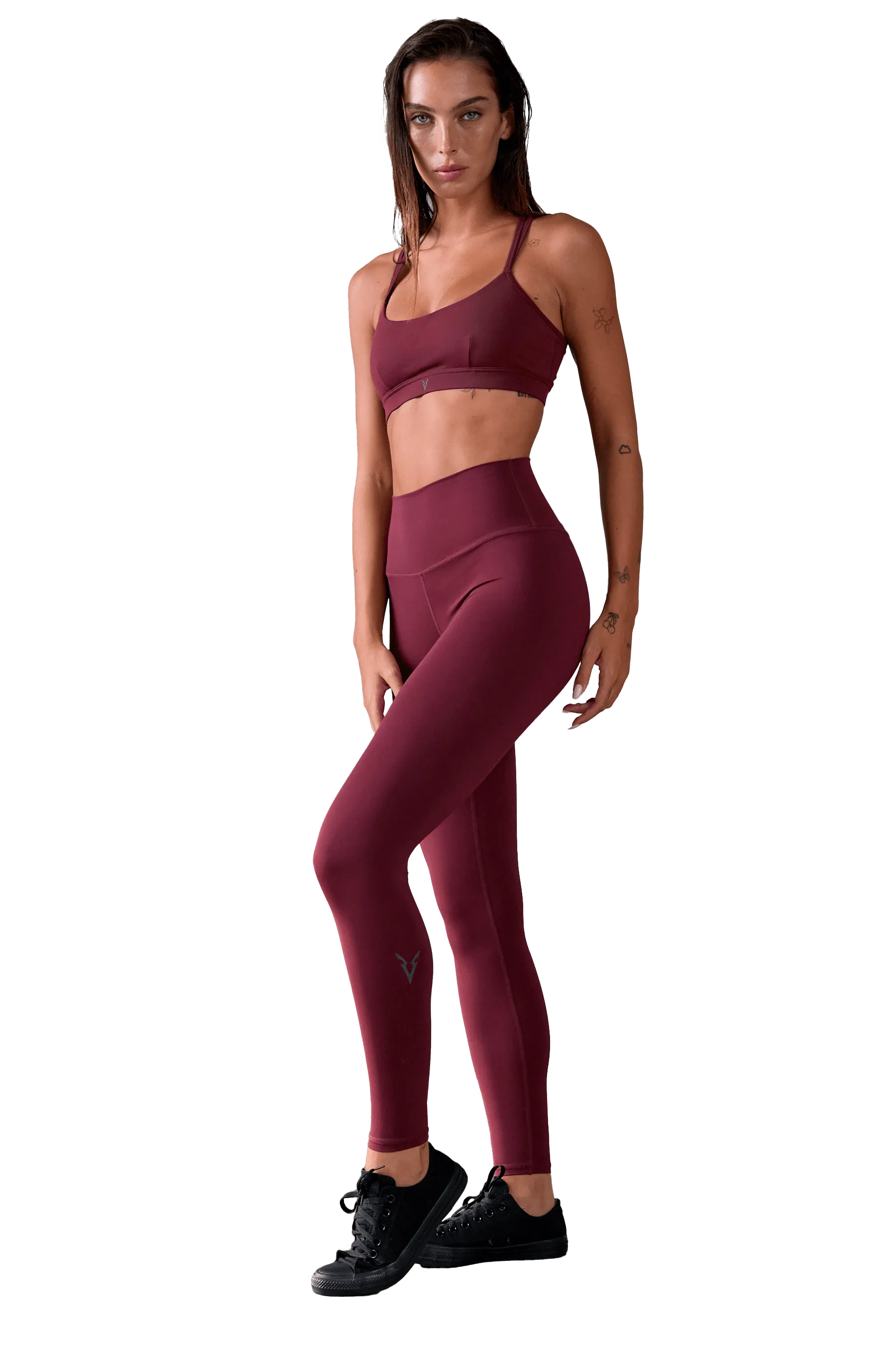 Day Ready Active Essential LEGGINGS - Burgundy