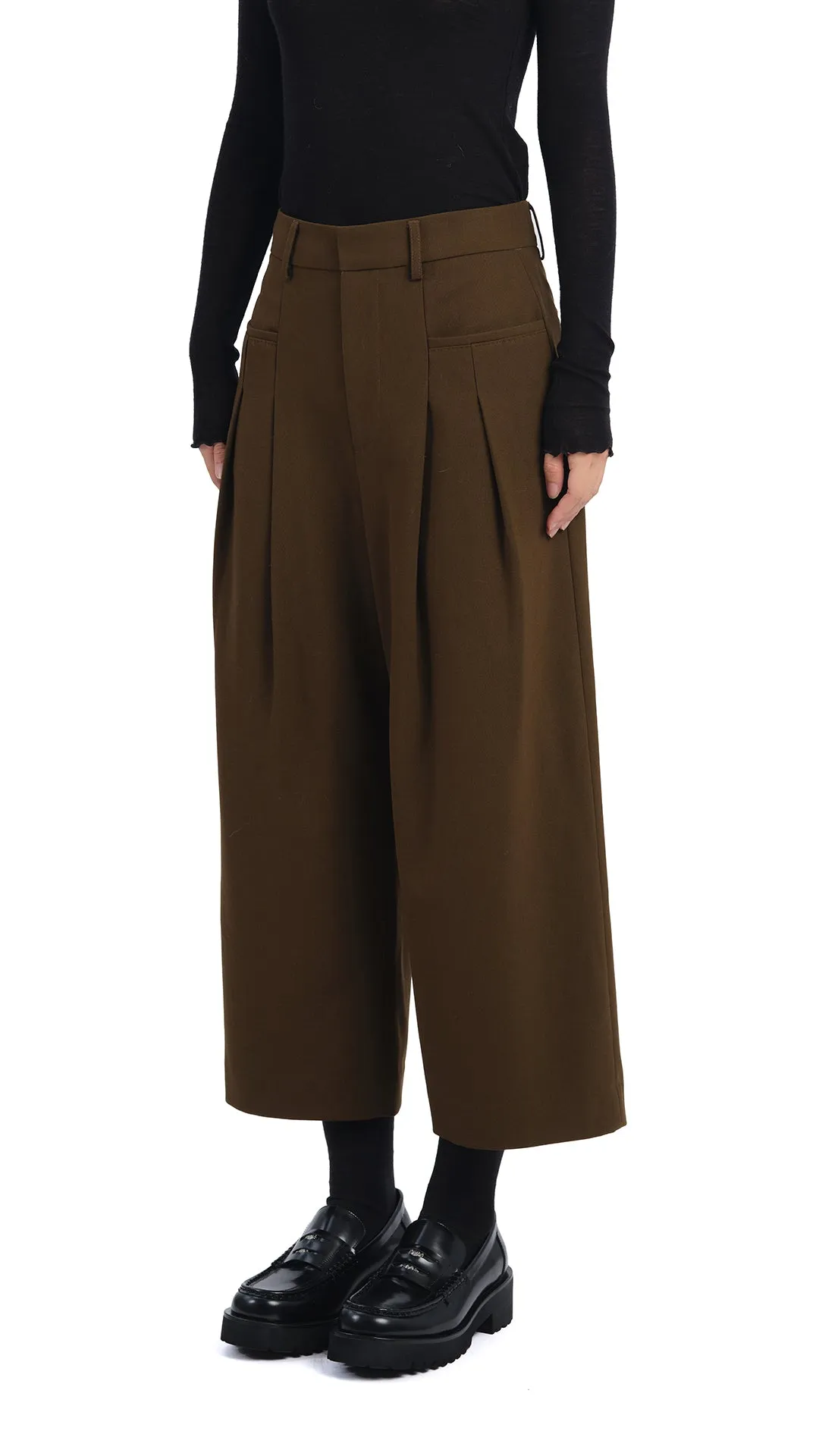 NoSlipWaistband Calm Ease Wide-Leg Ankle Pants