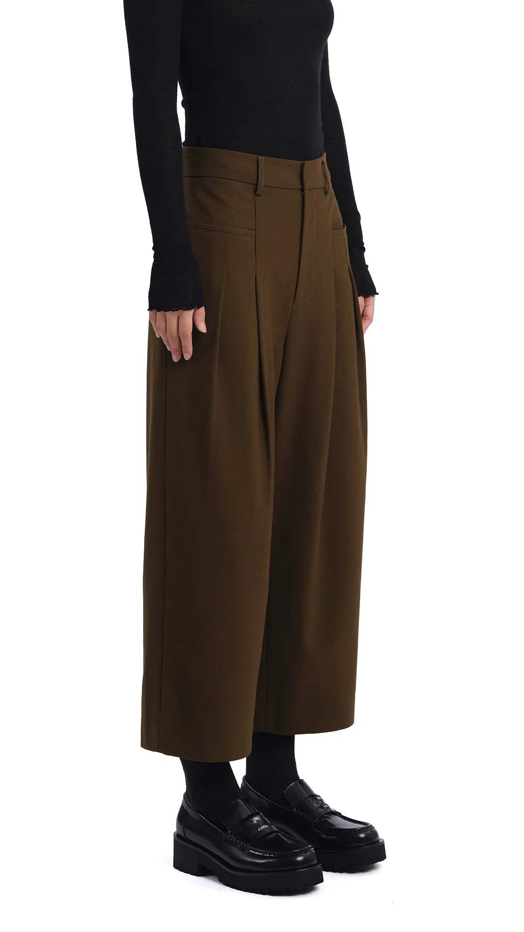 AbrasionResistantFabric Windproof Fabric Wide-Leg Ankle Pants