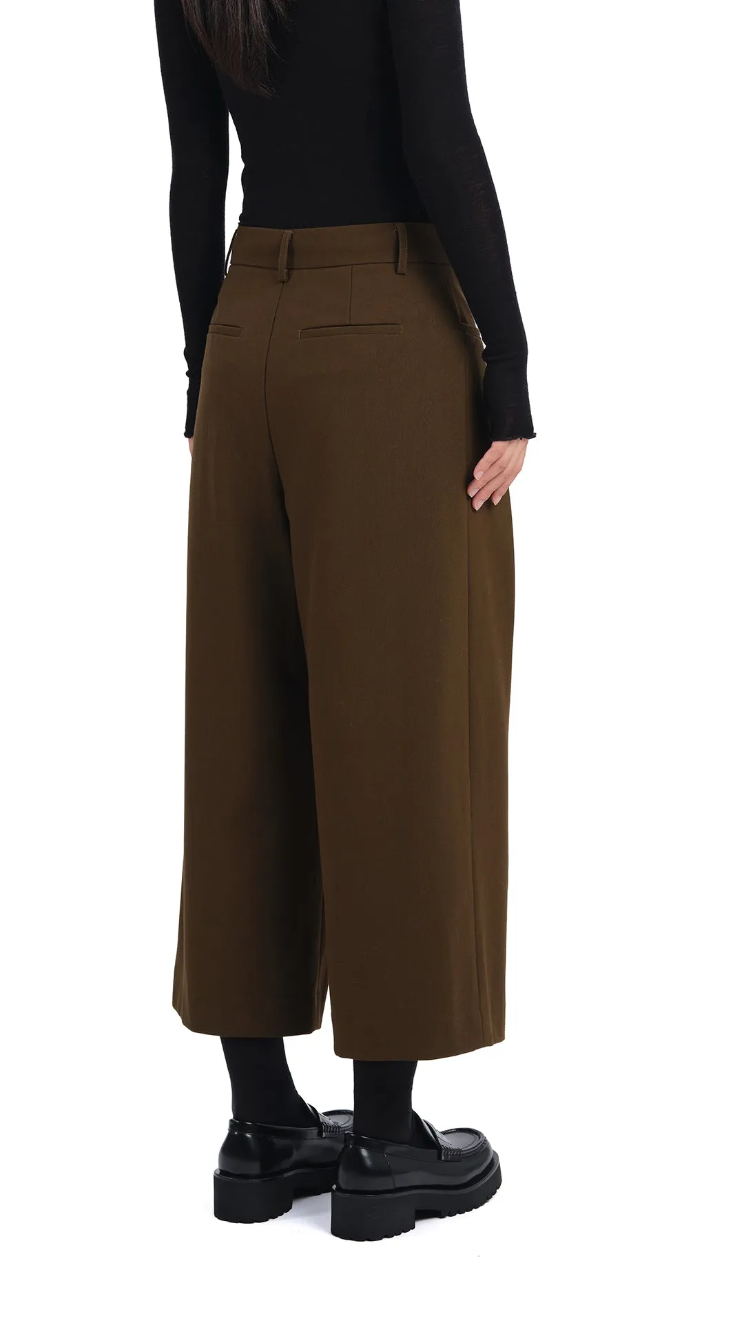 Wide-Leg Ankle Pants Rain Fit