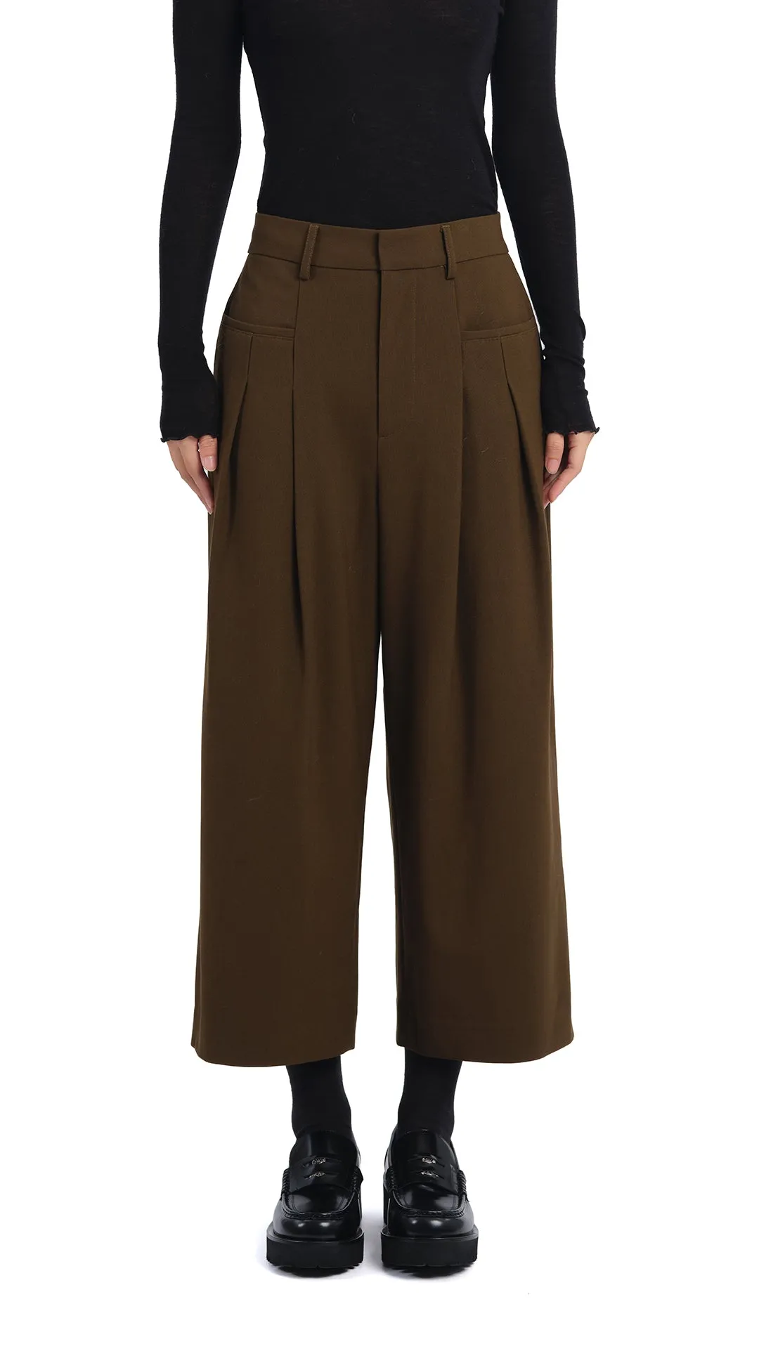 outdoor mode Mesh Glow Wide-Leg Ankle Pants