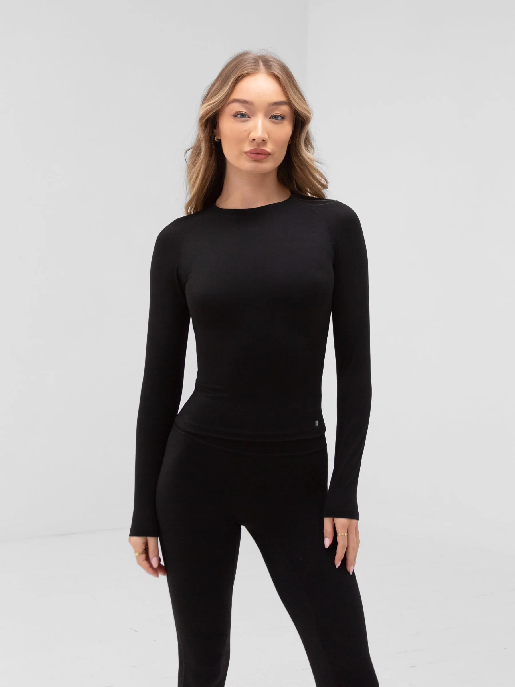 Apex Pro Long Sleeve Top - Black Contrast Inner Binding