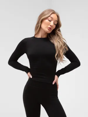 Fun and Playful Anti Static Treatment Apex Pro Long Sleeve Top - Black
