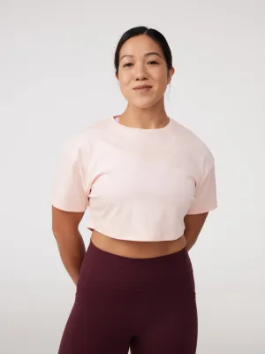 Oversized Crop Tee in Soft Serve Slim fit sleekness Classic timelessness