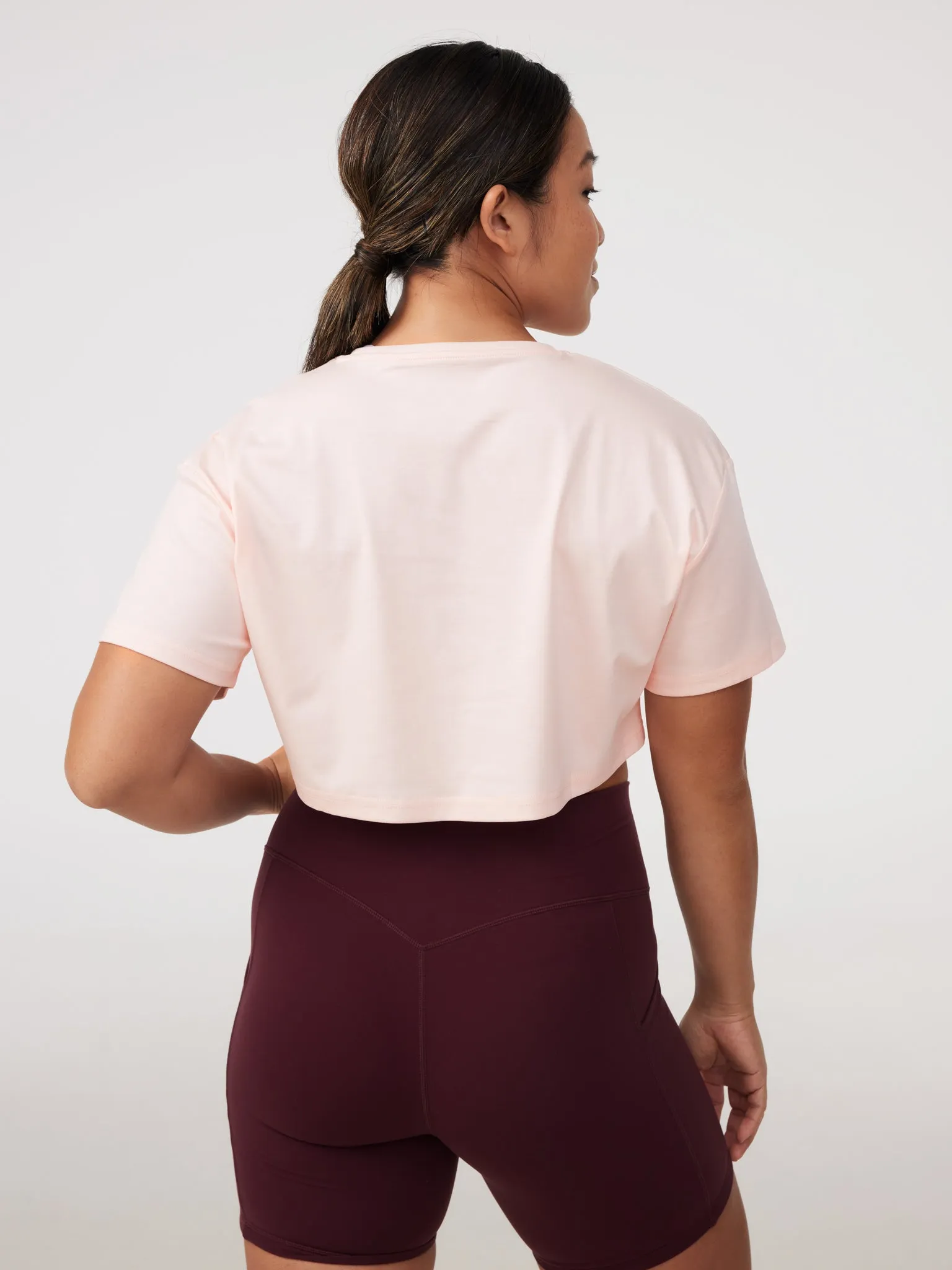 Oversized Crop Tee in Soft Serve Workout Holiday Casual
