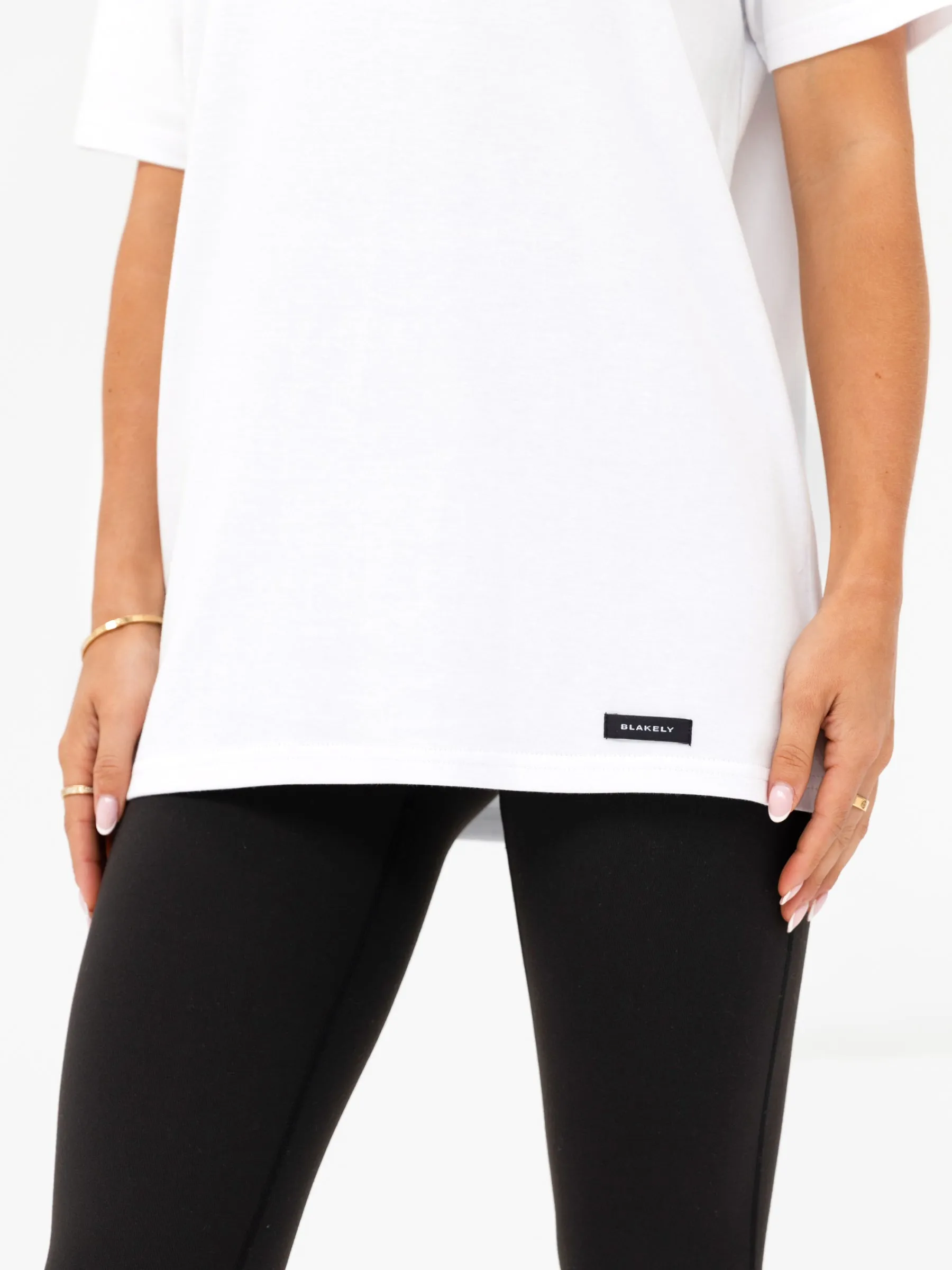 Olivia Oversized T-Shirt - White Playful Prints Casual Fit