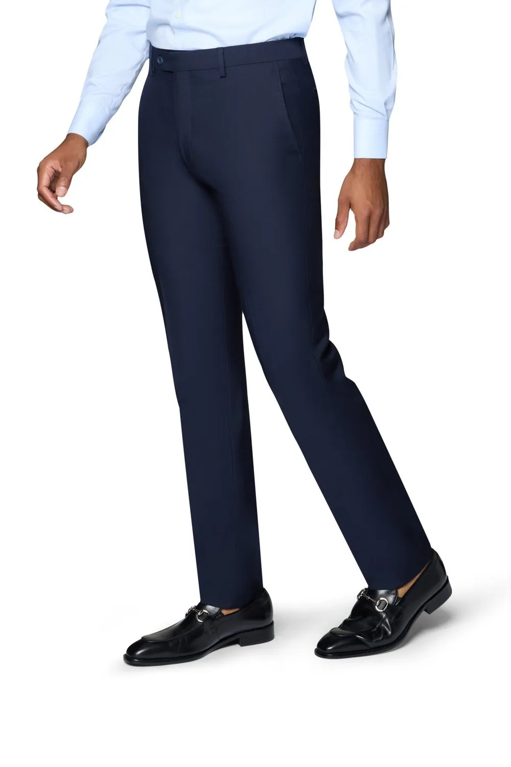 All-Season Wear Bergamo Elegant Slim Fit Pants - Navy
