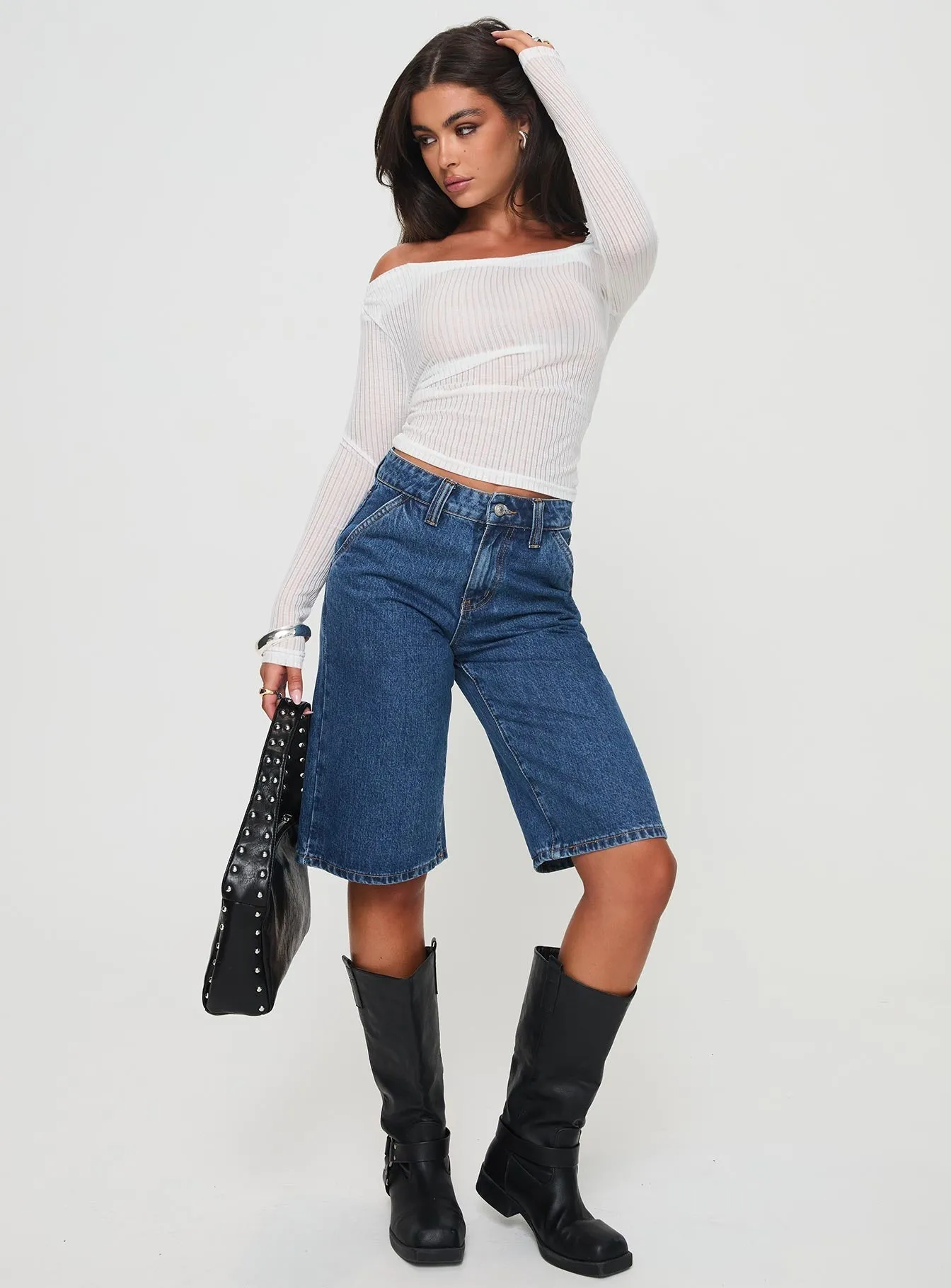Cervantes Jorts Mid Wash Denim Queen Glow Myth Glow