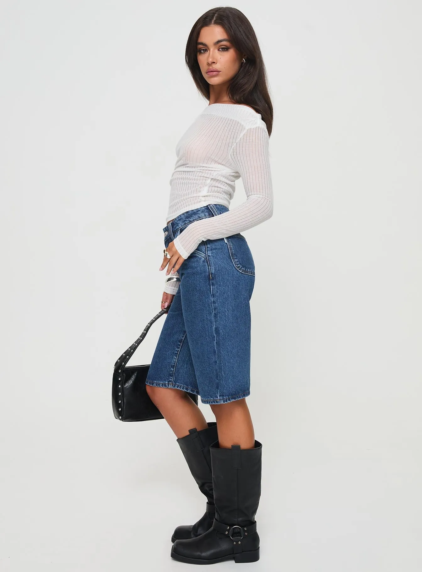 Cervantes Jorts Mid Wash Denim GentleWaistband