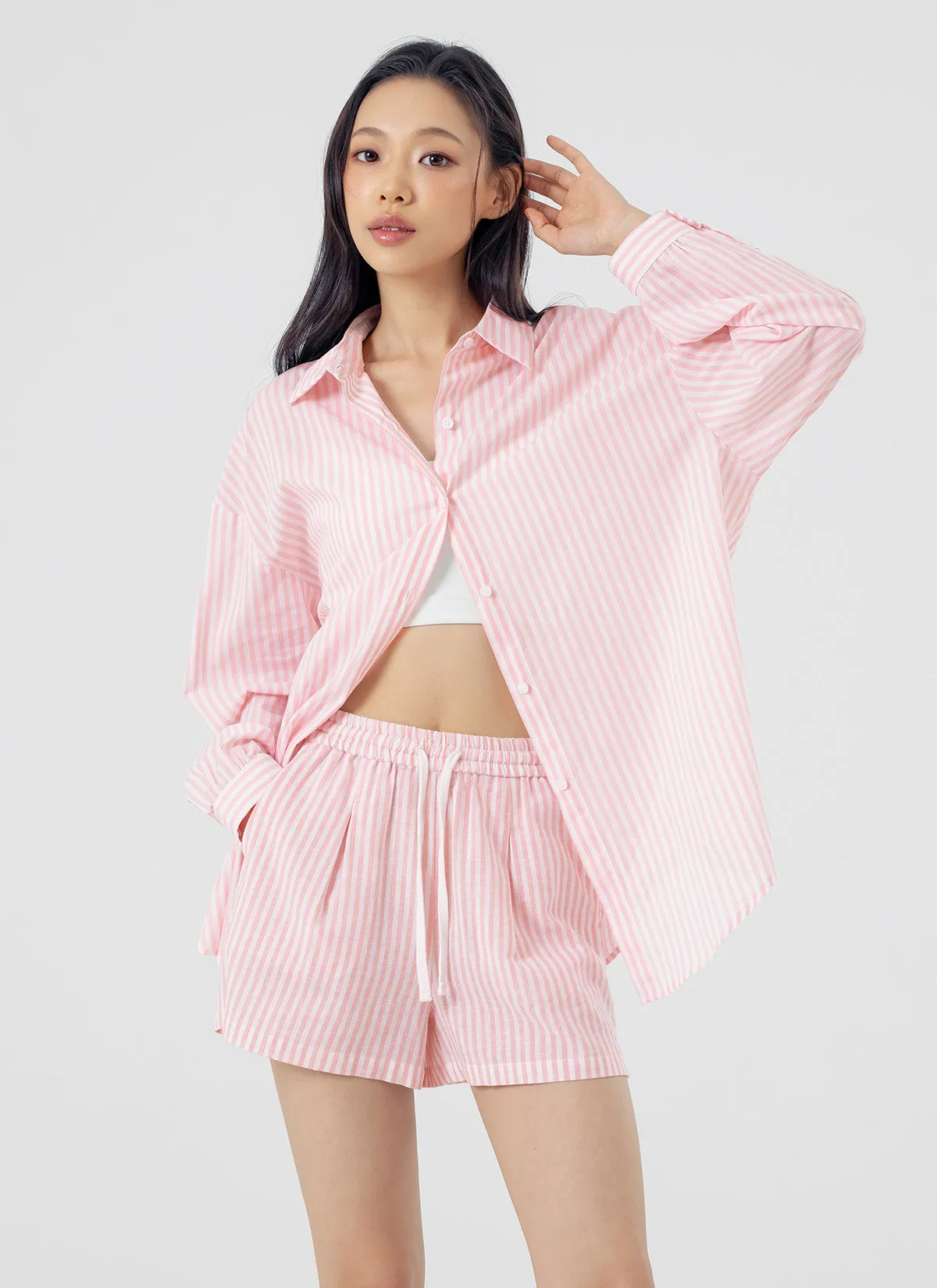 Soft Stripe Loose Fit Shirts Inner Glow Suburb Ease
