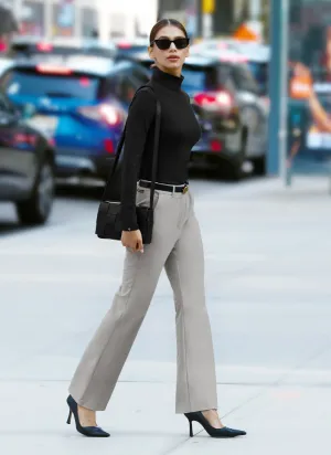 LightweightWeave DurableThreadwork Magic Banding Women's Twill Fluffy Boots Cut Slacks