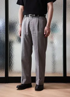 Coolmax Polyester Ramie Construction Suit Pants Push Edge Teacher Chic