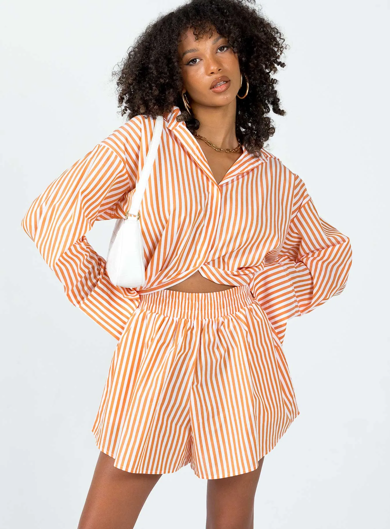 CompactPackability Boss Vibe Boyfriend Shorts Orange