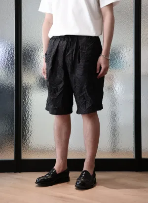 Comfort Fit Pure Cotton Distort Pleats Polyester Shorts
