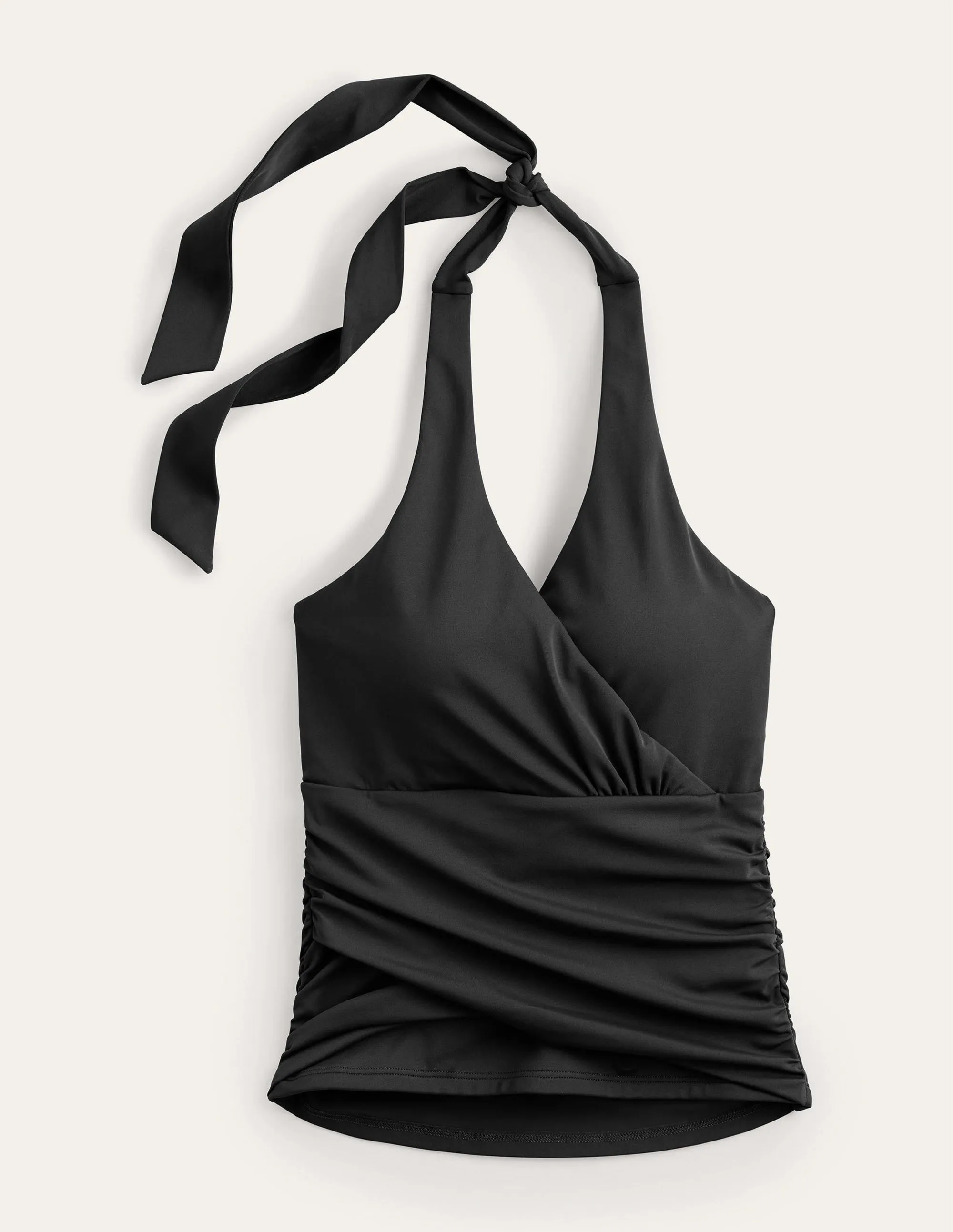 Levanzo Halter Tankini Top-Black Ultraviolet Dispersant Finish