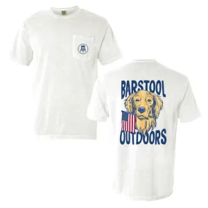 Barstool Outdoors Dog USA Pocket Tee Relaxed fit wear High Quality