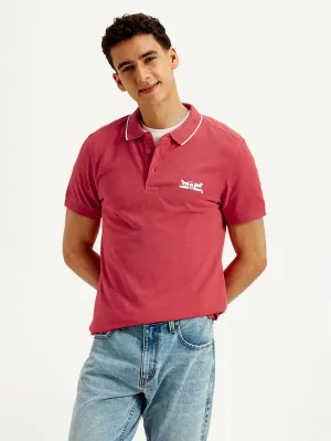 Lightweight Comfort UV Protection Blend Men's Solid Slim Fit Polo T-shirt