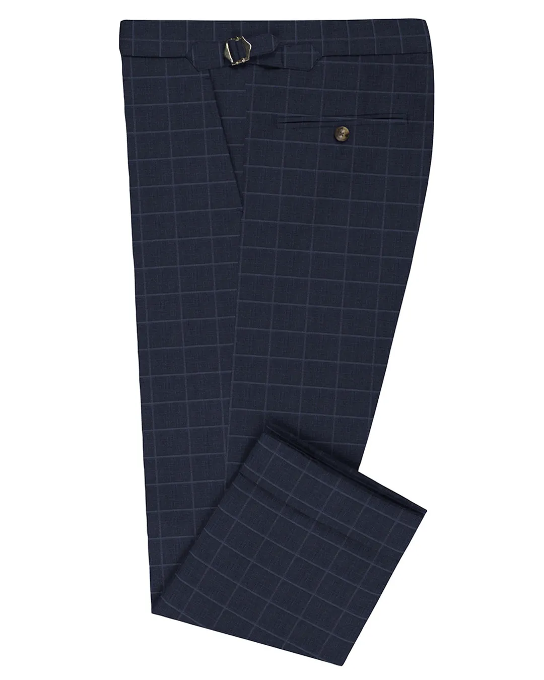 Loro Piana: Dark Blue Windowpane Smart Style