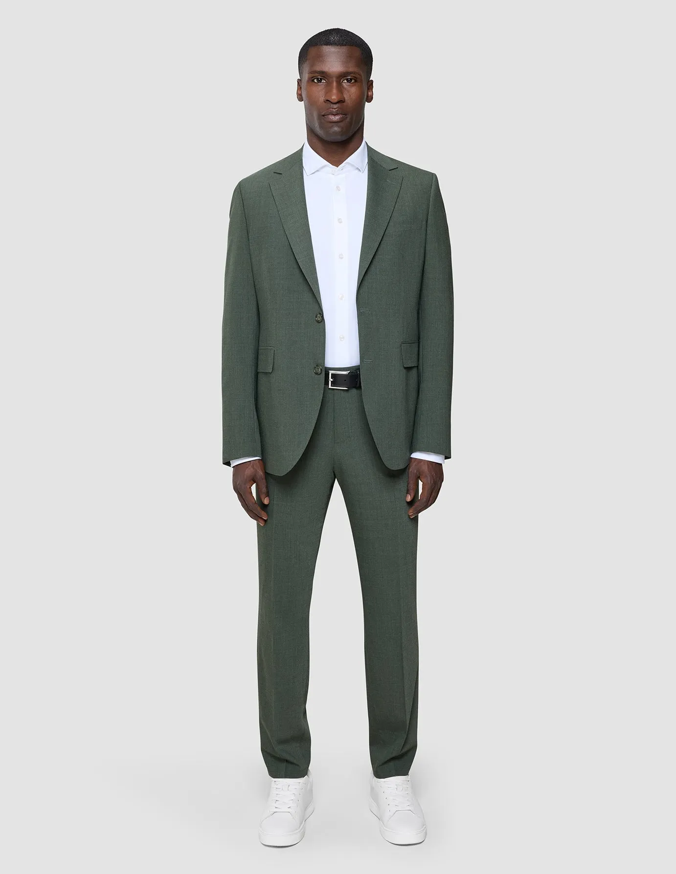 SeamlessConstruction Tech Wool Suit Pants Slim Green Night