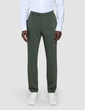 Casual Wear Tech Wool Suit Pants Slim Green Night